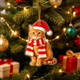 thumbnail image 6 of 2026 Christmas Home Party Decoration Cute Christmas Tree Decorations Flat Printed Acrylic Christmas Hanging Ornaments Lovely Pet Pendant For Xmas Party Home Indoor Holiday Decor, 6 of 8