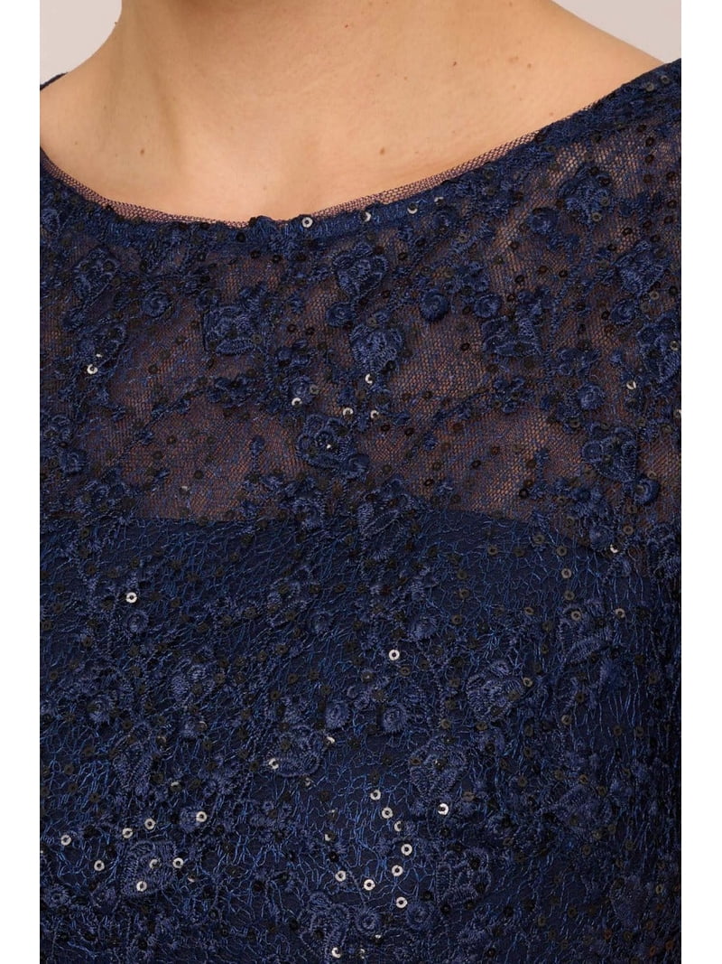 Adrianna Papell Womens Sheath Cap Sleeve Solid Dress, 14 - Walmart.com