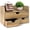 Rustic Burnt, variant on Wooden Office Desk Organizer - Organizing Tool for Desktop, Cubicle, Bedroom, Kitchen - Vintage Style Organization Caddy with Top Tray Shelf & 3 Drawers - 13.6x9x7 Inches (Rustic)