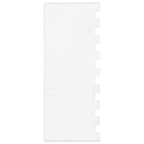 Impresa 11.5 inch Clear Acrylic Icing Frosting Stripes Comb Smoother Scraper - BPA-Free