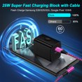 thumbnail image 2 of 25W PD Dual-Port Fast Wall Charger Block with 6FT Type-C Cable, Power Adapter Compatible with iPhone 17/16/15 Pro Max iPad Pro Galaxy S26 Android,Pink, 2 of 7