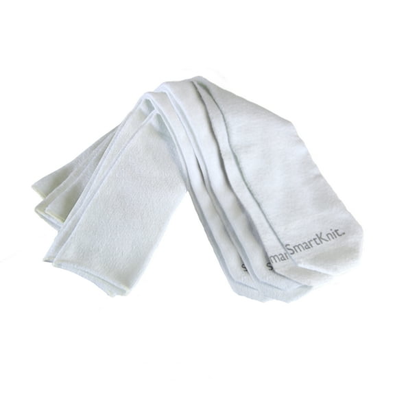 SmartKnit Seamless AFO Interface Socks - 3 Pack, White, Adult Small