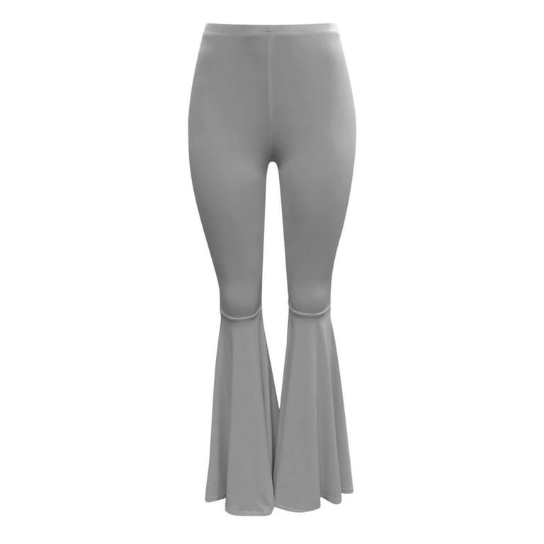 Gaecuw Flared Pants for Women Regular Fit Long Pants Pull On Lounge Trousers  Sweatpants Loose Baggy Yoga Pants High Waisted Summer Ankle Length Workout  Pants Straight Leg Solid Athletic Pants Gray XL 