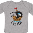 thumbnail image 4 of Inktastic Lil' Pirate Pirate Ship, Blue Bandana Boys or Girls Long Sleeve Baby Bodysuit, 4 of 5