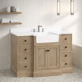 thumbnail image 2 of Kelly 48" Bathroom Vanity Weathered Fir - White Engineered Stone Countertop, 2 of 11