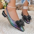 thumbnail image 6 of Miluxas Sequin Flats for Women Pointed Toe Wedding Shoes Work Casual Slip-On Dress Shoes Women Comfortable Dressy Flat Black 8.5(41), 6 of 7