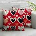 thumbnail image 3 of RUIYC Valentine Pillow Cover Love Heart Red Decorative Throw Pillow Cover Valentine's Day Mother's Day Wedding Anniversary Holiday Decor Cushion Cover For Couch Sofa, 3 of 5
