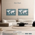 thumbnail image 4 of Elephant Stock Steel Blue World Map Wall Art - Horizontal Canvas Wall Art - Living Room Wall Decor - Map Canvas - White And Beige Decor - 48" x 32", 4 of 8