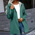 thumbnail image 2 of Sentmoon Womens Jacket Waterproof Hooded Neck Rain Jackets Long Sleeve Regular Fit Rain Coat with Pockets for Travel Hiking Camping, 2 of 8