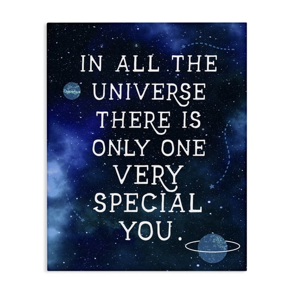Stupell Industries Bohemian Only One Very Special You Phrase Blue Universe Canvas Art, 16 x 20, by Lil' Rue