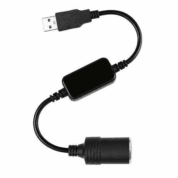 GJX USB to 12V Cigarette Lighter Socket Adapter, 5V to 12V Step Up Converter Cable for Car Driving Recorder, GPS, E-Dog, and Automotive Electronics