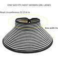 thumbnail image 4 of Sombreros de paja de ala ancha con visera para mujer (paquete de 2), sombrero de playa con protección solar UV de verano plegable/empacable - Ajustable Zhivalor YZY209-2, 4 of 7