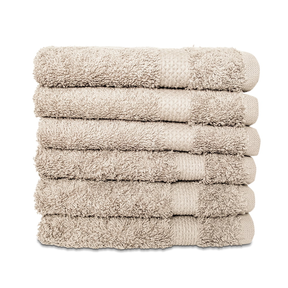 Hencely Washcloths Set of 6 Soft and Absorbent Cotton ( 12x 12 inches