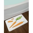 thumbnail image 2 of Green and Orange Bath Mat, Fresh Carrot Pattern with Leaves Sketch Illustration of Vegetables, Non-Slip Plush Mat Bathroom Kitchen Laundry Room Decor, 29.5 X 17.5 Inches, Orange Apple Green, Ambesonne, 2 of 2