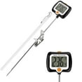 thumbnail image 1 of efengcook Candy Thermometer Deep Fryer Oil Thermometer with Clip - Best Long Frying Thermometer for Turkey Fryer Tall pots Fry Cooking (Black Digital Thermometer), 1 of 8