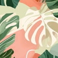 thumbnail image 6 of JEUXUS Outdoor Fitted Round Tablecloth with Palm Leaves Design White, 6 of 8