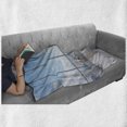 thumbnail image 6 of Modern Soft Flannel Fleece Blanket, Cityscape Office with Big Windows Clear Sunny Sky View Photograph Print, Cozy Plush for Indoor and Outdoor Use, 70" x 90", Sky Blue Grey and White, by Ambesonne, 6 of 6