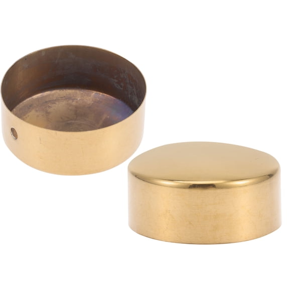 HOMEMAXS Golden Stainless Steel Handrail End Caps Durable Tube Protectors for Home Use 2pcs