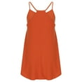 thumbnail image 5 of up to 60% off Gifts Usmixi Tank Tops for Women Loose Flowy Swing Spaghetti Strap Vest Camisole Tops Summer Solid Crewneck Sleeveless Shirts Fashion Blouses Orange XL, 5 of 6