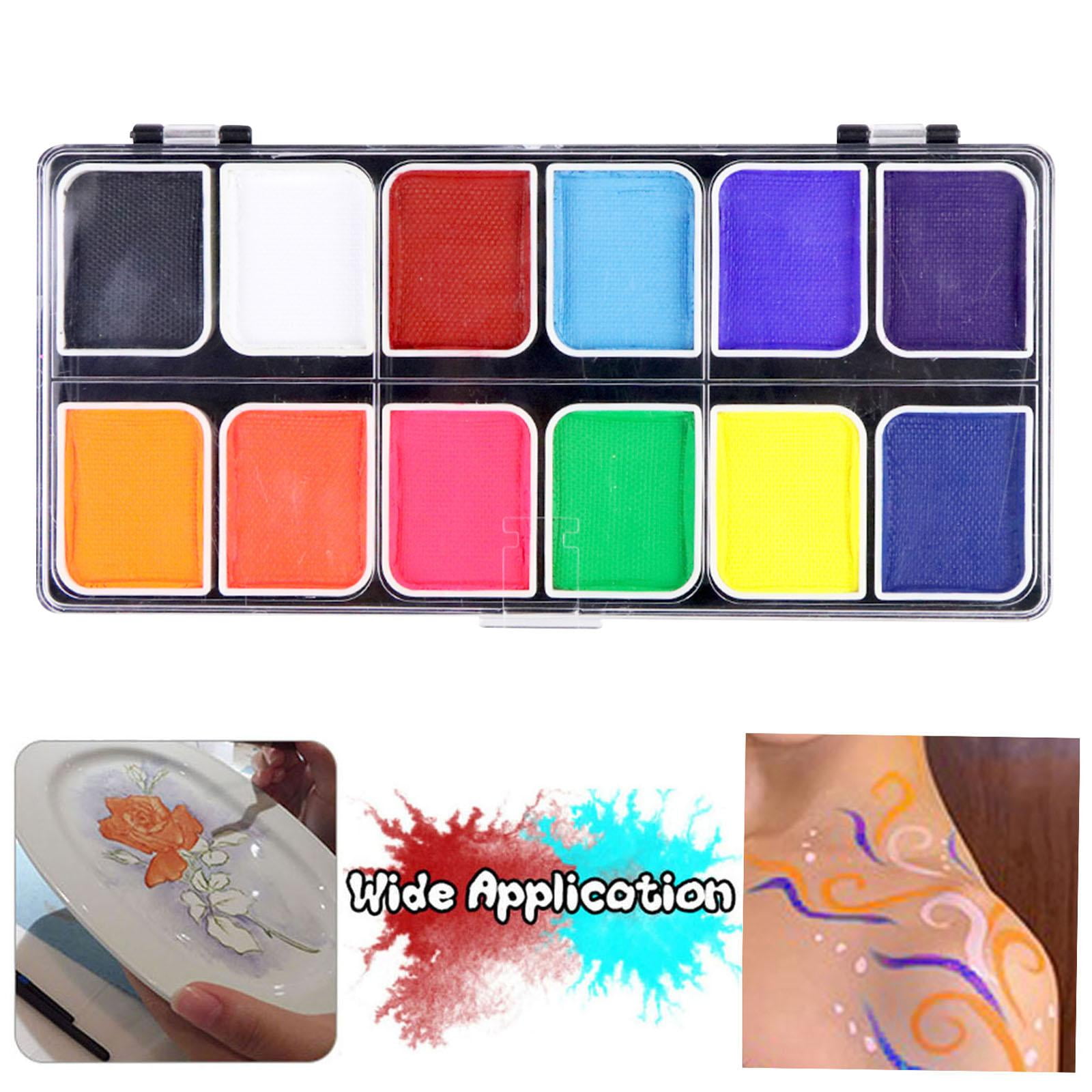 12 Color Diagonal Palette Professional Painting WaterSoluble Body