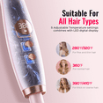 thumbnail image 6 of MATSKY 1.5" Pink Thermal Brush, Ionic Heated Round Curling Brush for Fine Hair, 5 Heat Settings, Frizz Control Volumizer, 6 of 7