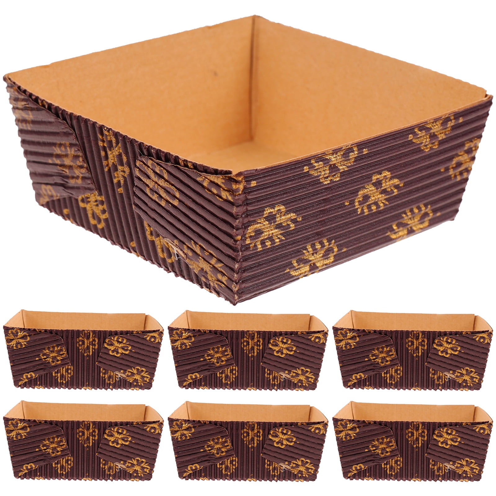 HOMSFOU 25pcs Corrugated Cake Tray Mini Pan Banana Cake Christmas Wrapping  Paper Bread Loaf Bread Loaf Pan Loaf Pans Rectangle Cake Cups Decorative  Cake Cups Simple Cake Packing Cups Paper - Yahoo