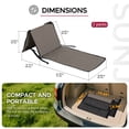thumbnail image 6 of Sunjoy Portable Folding Backrest Chair for Camping Hiking Travel Outdoor Seat， 2PK Grey, 6 of 8