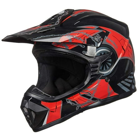 ILM Adult ATV Motocross Dirt Bike Motorcycle BMX MX Downhill Off-Road MTB Mountain Bike Helmet DOT Approved