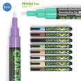 thumbnail image 3 of Crafty Croc Fine Tip Liquid Chalk Markers, Precise 3mm Tips, Earth Tone Colors, 10-Pack, 3 of 4
