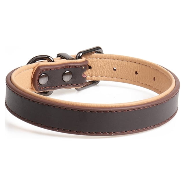 Juego de collar para mascotas Collar ajustable de cuero para cuello de perro pequeño mediano grande