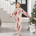 thumbnail image 6 of Soft Big Kids Onesie Pajamas Cozy Loose-Fit Jumpsuits for kids with Pockets for Christmas Lounge & Play Cute Red Bows Pattern, 6 of 8