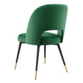 thumbnail image 6 of Side Dining Chair, Velvet, Green, Modern Contemporary Urban Design, Kitchen Room Cafe Bistro Restaurant Hospitality, 6 of 8