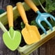 thumbnail image 5 of Juego de herramientas de jardinería para niños, paquete de 3 paletas y rastrillos de metal con mango resistente, herramientas de jardinería de 8 pulgadas de largo, regalo para niños, 5 of 5