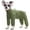 Green, variant on HQREA Fleece Winter Dog Coat Pajamas Onesie Puppy Surgical Recovery Suit Jumpsuit Clothes