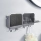 thumbnail image 1 of Jabonera, soporte para caja de jabón, estuche protector de jabón para ducha, baño, cocina, con gancho montado en la pared, sin perforación, autodrenante, mantiene las barras de jabón secas (paque, 1 of 5