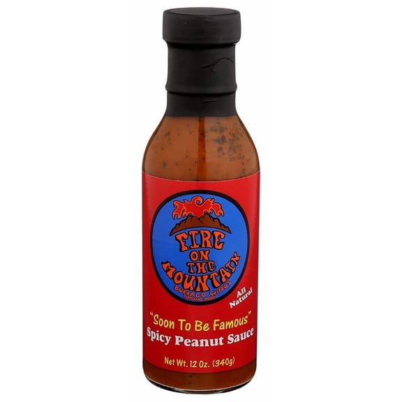 Fire on the Mountain Spicy Peanut Sauce, 12 oz