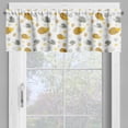 thumbnail image 4 of Ambesonne Hedgehog Valance & Curtain, Autumn in the Woods, 55"x30", Earth Yellow and Grey, 4 of 6