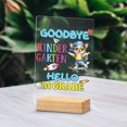 thumbnail image 2 of Back to School Chihuahua Goodbye Kindergarten Hello 1st Grade Acrylic Plaque Sign Ashwood Base Dog Lover Gifts Idea Home Desk Decor - 02011, 2 of 5