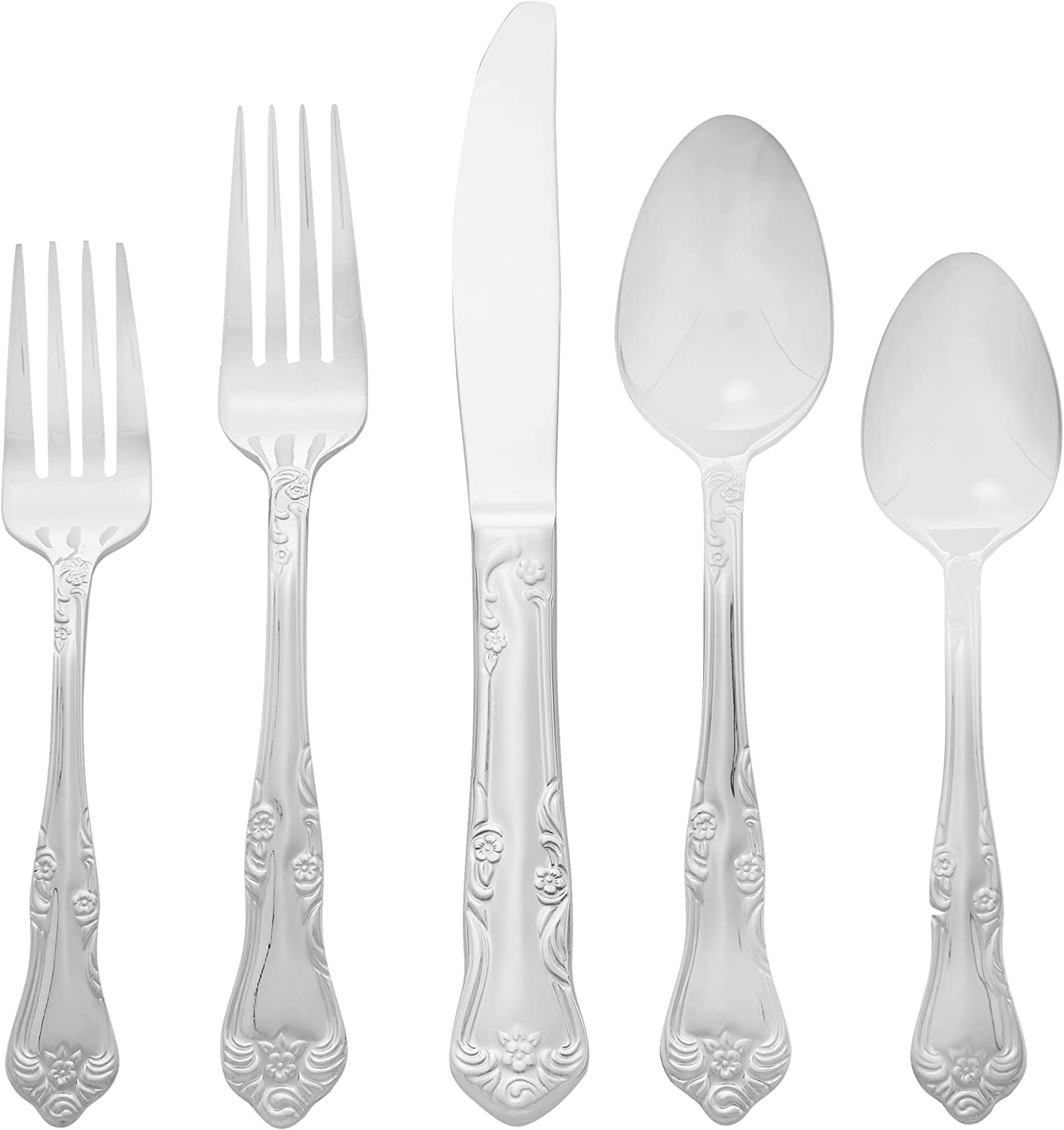 Oneida Azalea 45Piece Flatware Set Service for 8