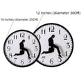 thumbnail image 2 of Silly Walks Clock, Silent Clock, Round Clock, Wall Clock, Suitable for Living Room, Bedroom, Office, 2 of 7