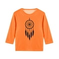 thumbnail image 4 of Bnwani Long Sleeve Toddler Shirts Plain Crew Neck Casual Originality Printed Tops, 4 of 6