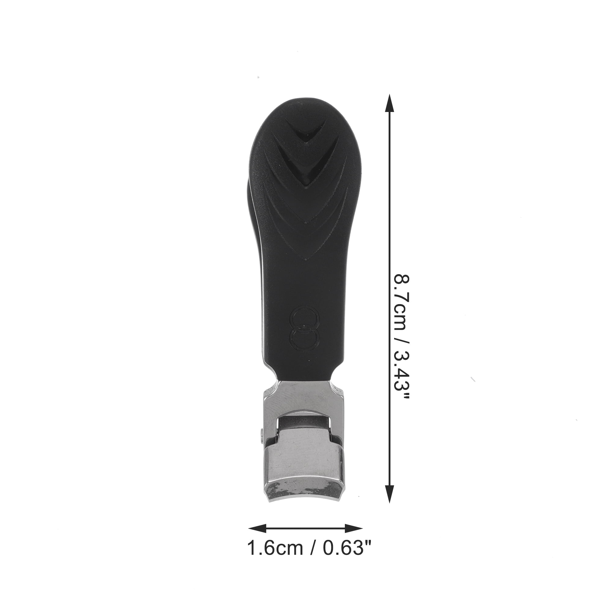 Unique Bargains 1pc Carbon Steel and Plastic Anti-splash Nail Clippers 3.43"x 0.63" Black