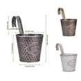 thumbnail image 4 of Metal Wall Planter Vertical Ribbed Design Wall Mount Flower Pot, 4 of 5