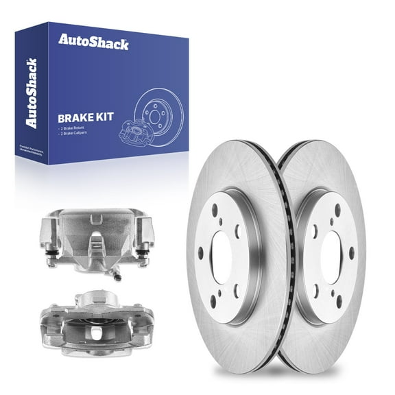 AutoShack Front Brake Rotors Calipers | Replacement for 2008-2015 Scion xB 2012-2017 Toyota Prius V 2010-2012 Lexus HS250h 1.8L 2.4L FWD | 4-PC Brake Kit