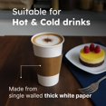 thumbnail image 4 of 16oz Disposable Coffee Cups with Lids and Sleeves &acirc;?? Set of 100 Disposable Cups for Hot and Cold Drinks &acirc;?? White Paper Cups with Lids and Covers, 4 of 7
