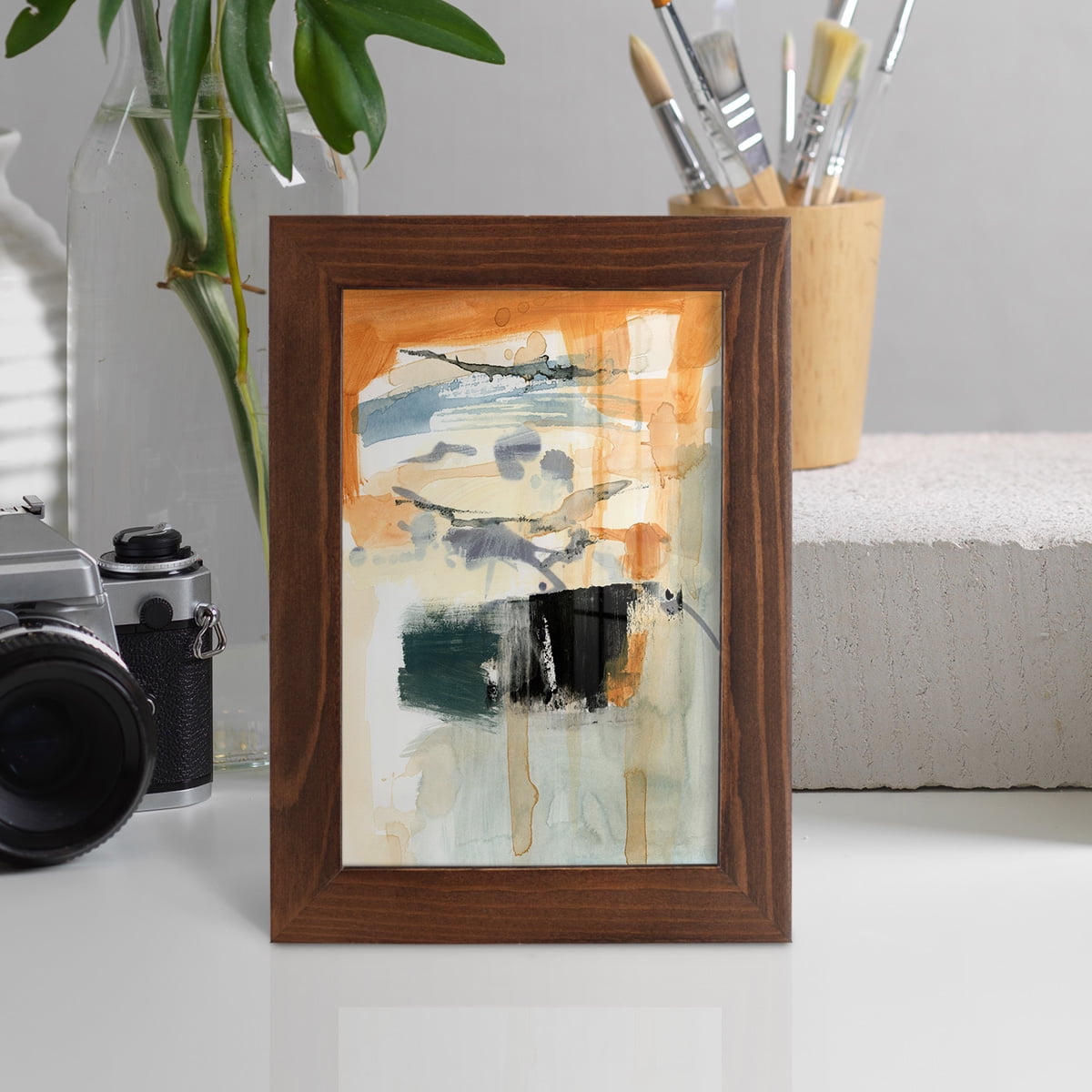 Seria I - Framed Print w/glass - Chestnut