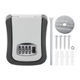 thumbnail image 1 of Caja de seguridad con llave para pared, reiniciable, con combinación de 4 dígitos, impermeable, para exteriores, 1 of 14