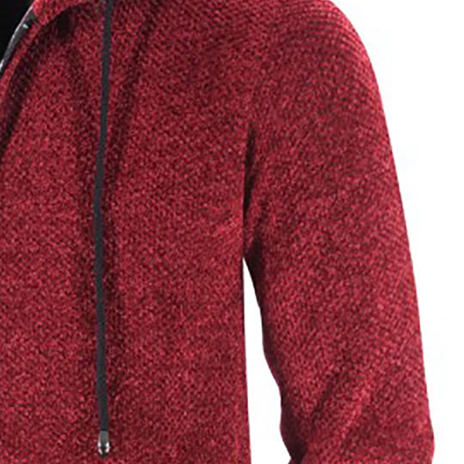 Odeerbi Trench Coats for Men Mid-length Hooded Jacket Windbreaker Solid Solor Casual Anoraks Red