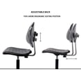thumbnail image 5 of CHAIR MASTER-Black Polyurethane Low Desk Chair-Seat Height 15.5"-20.5" with Glides, 5 of 9