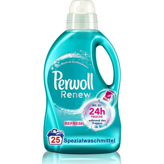 Perwoll Renew Refresh - Liquid Detergent for White and Colored Laundry, With Odor neutralizing Formula for Intensive Freshness (1 x 25 washes)